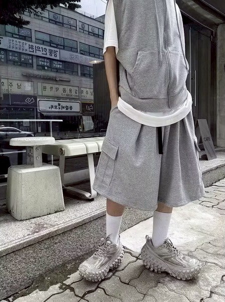 【現貨】束繩口袋造型棉短褲