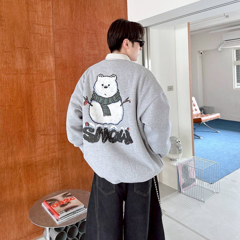 【現貨】SNOW雪人插畫感大學T
