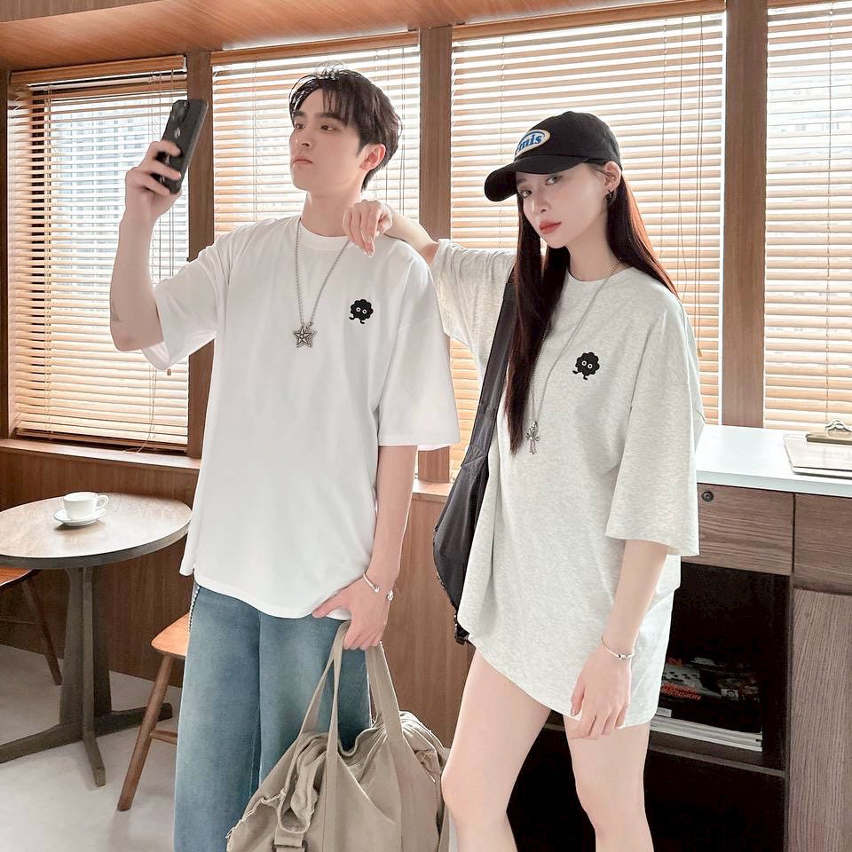 【SORONA® 涼感現貨】煤炭球刺繡短T