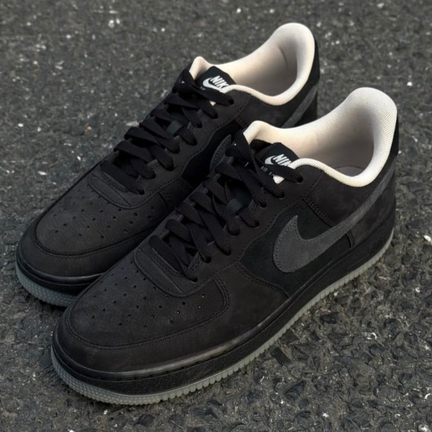 【限定!新款】現貨NIKE AIR FORCE 1 冰晶黑灰麂皮 男款｜IQ9791-001