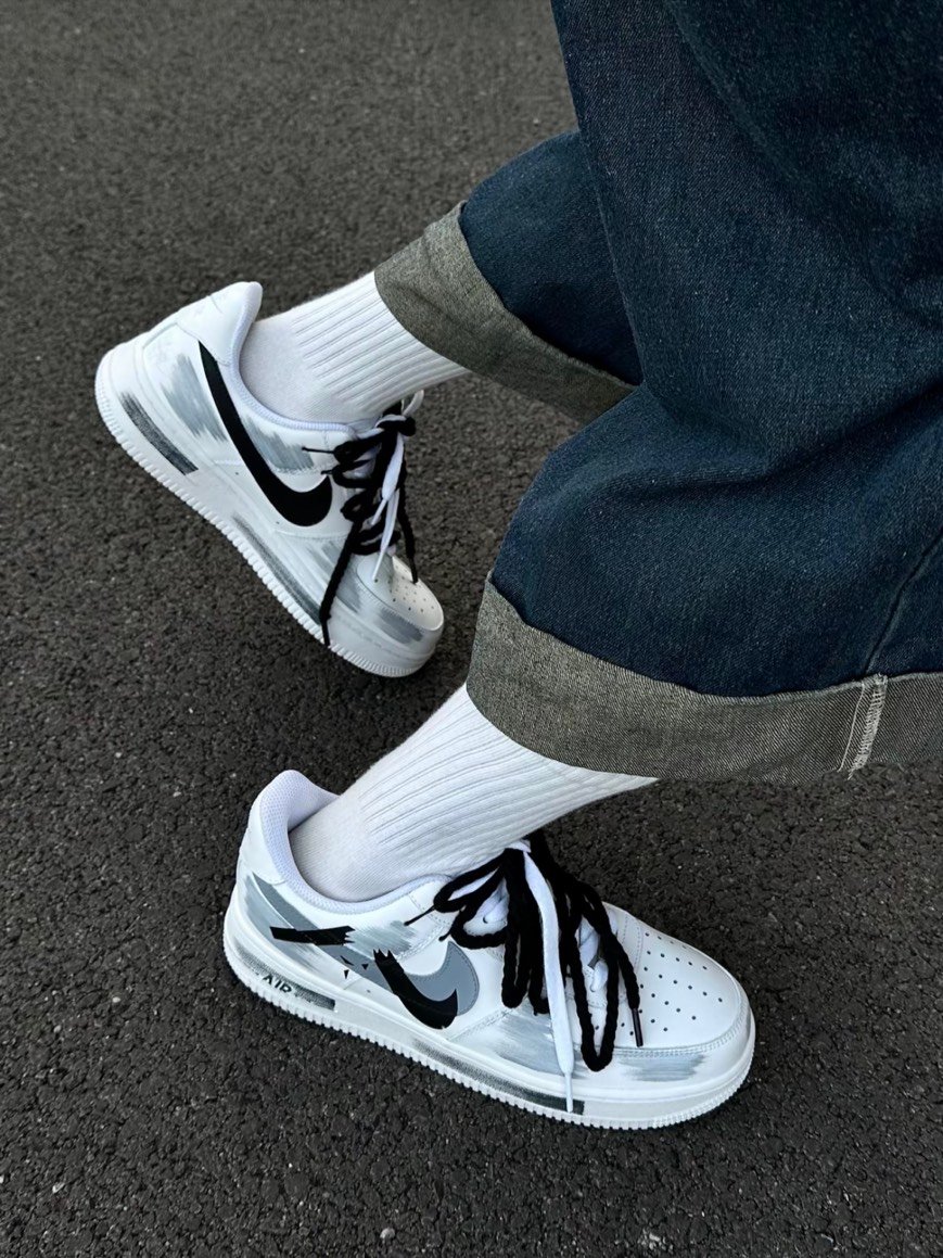 【訂製款】Nike Air Force 1 時空斷裂灰痕