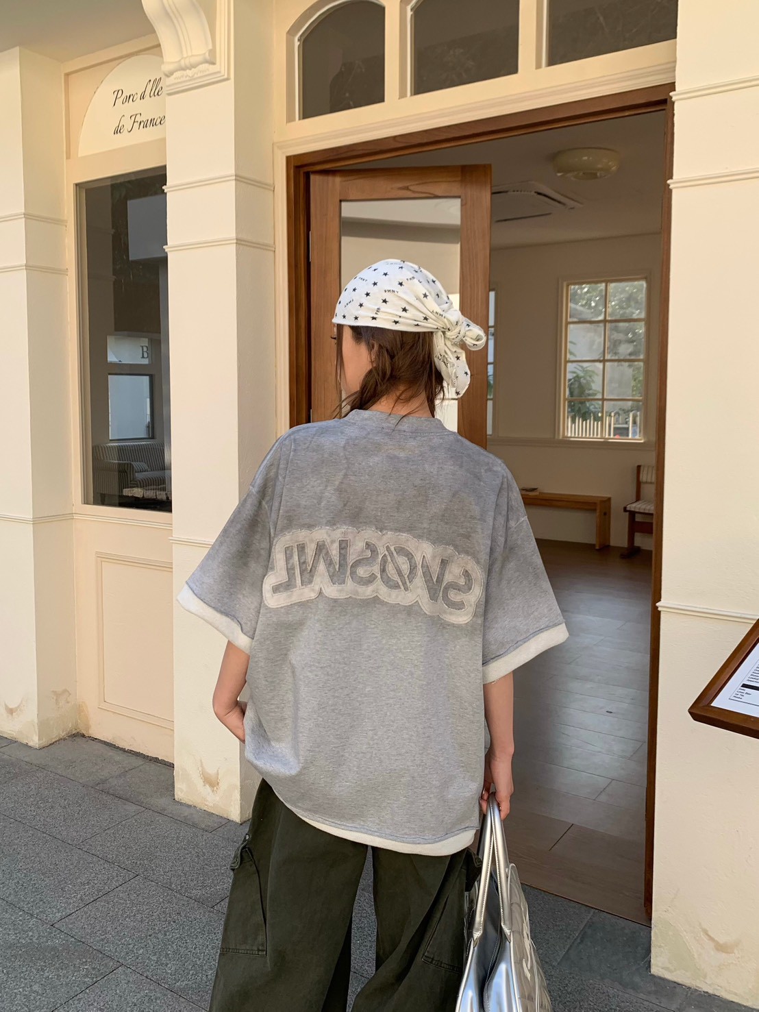 【層次單品】美式洗水貼布繡重磅短T