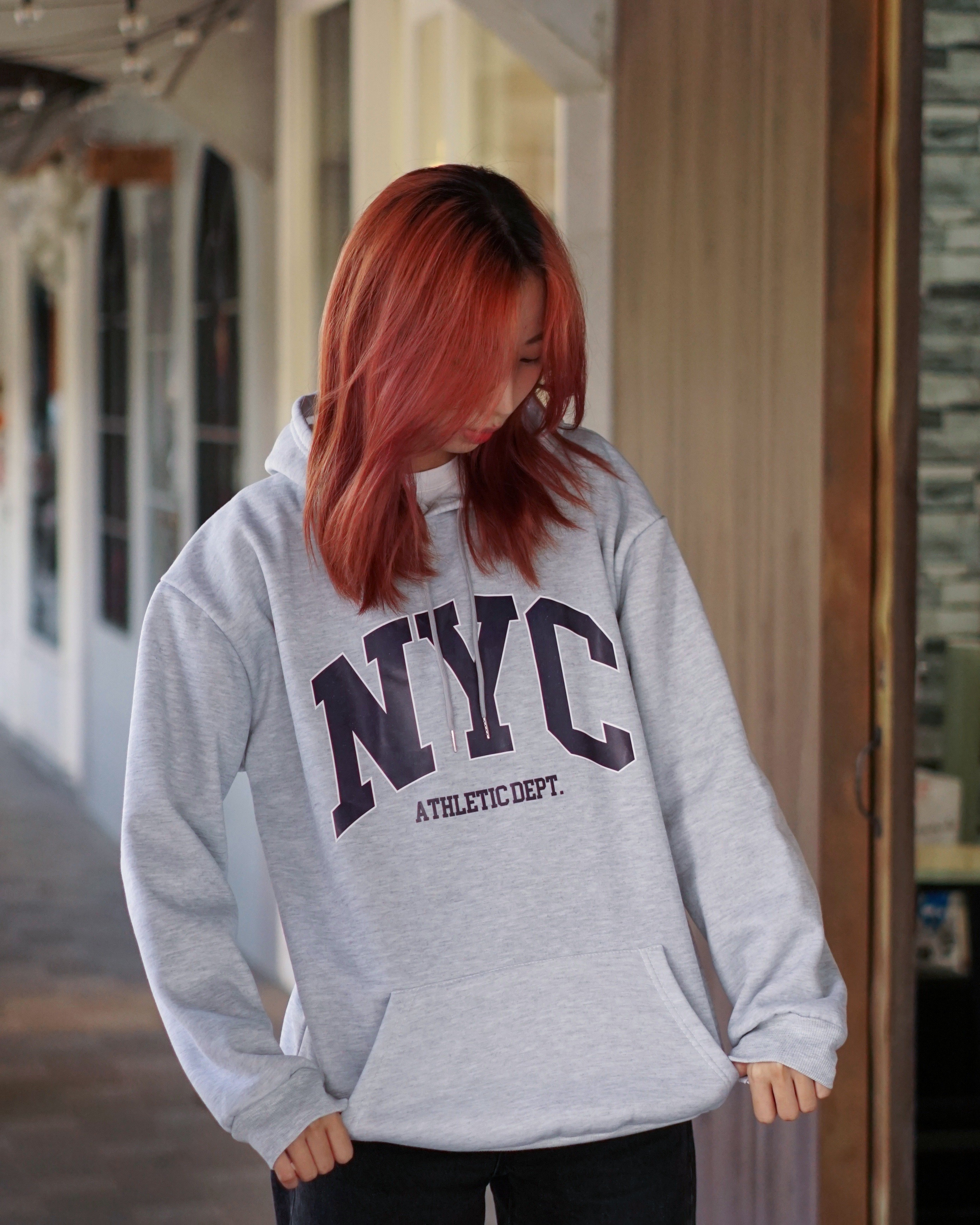 【現貨】NYC印花刷毛帽T