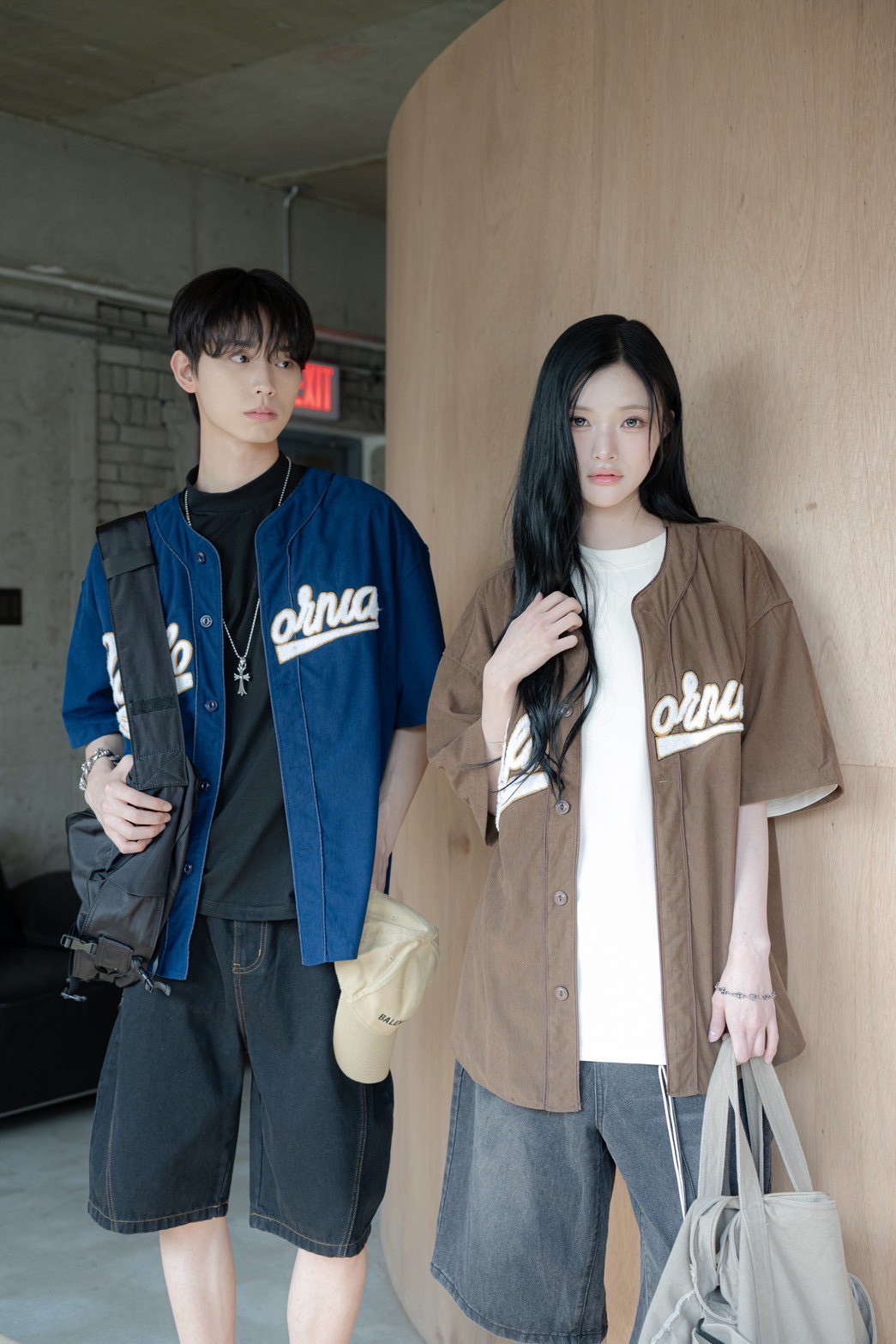 【現貨】California毛巾繡開襟球衣罩衫