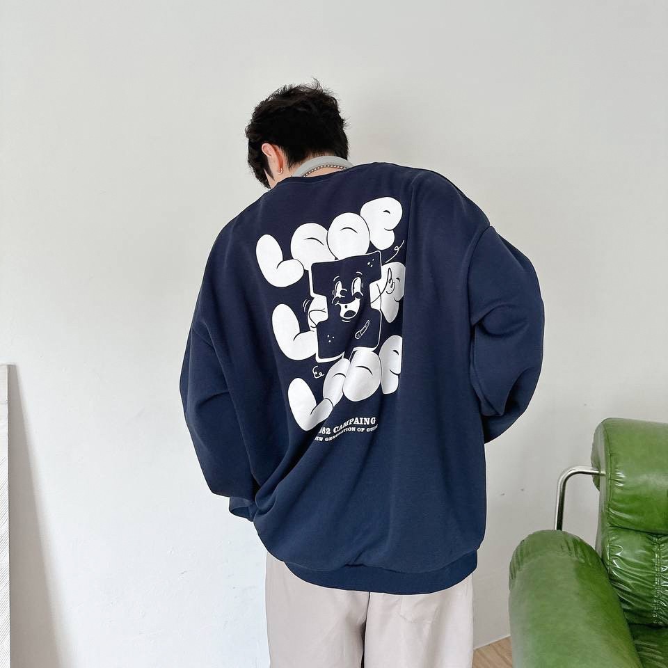 【現貨】卡通泡泡英字大學T