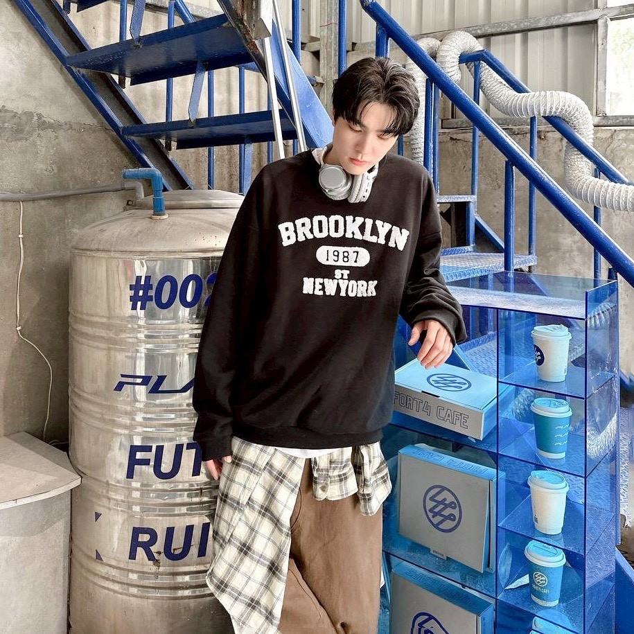 【現貨】BROOKLYN 1987毛巾繡大學T