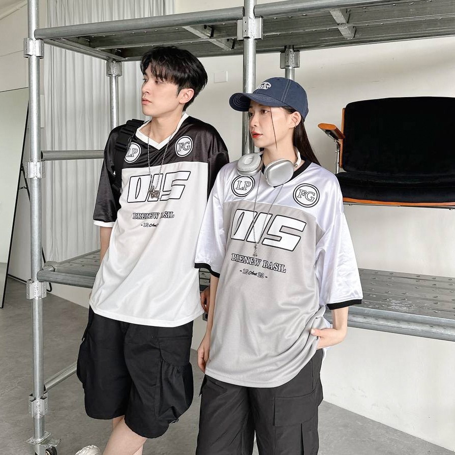 【現貨】拼接撞色棒球球衣短T