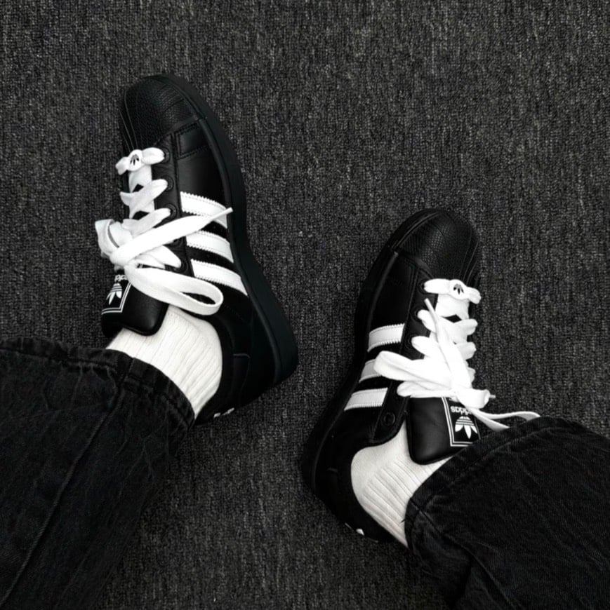 【爆款國外補貨連線!!】Adidas Originals Superstar II 黑白 經典 金標 貝殼鞋 男女款 情侶鞋｜KK4474