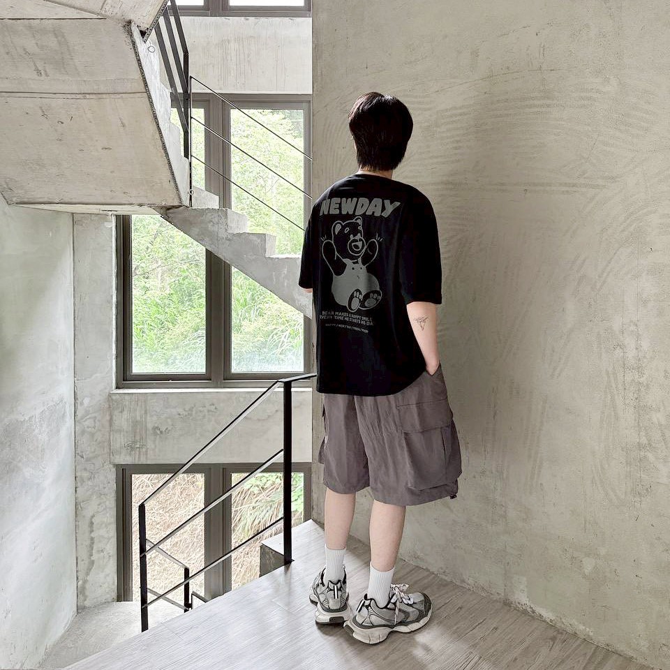 【現貨】NEWDAY吊帶小熊印花短T