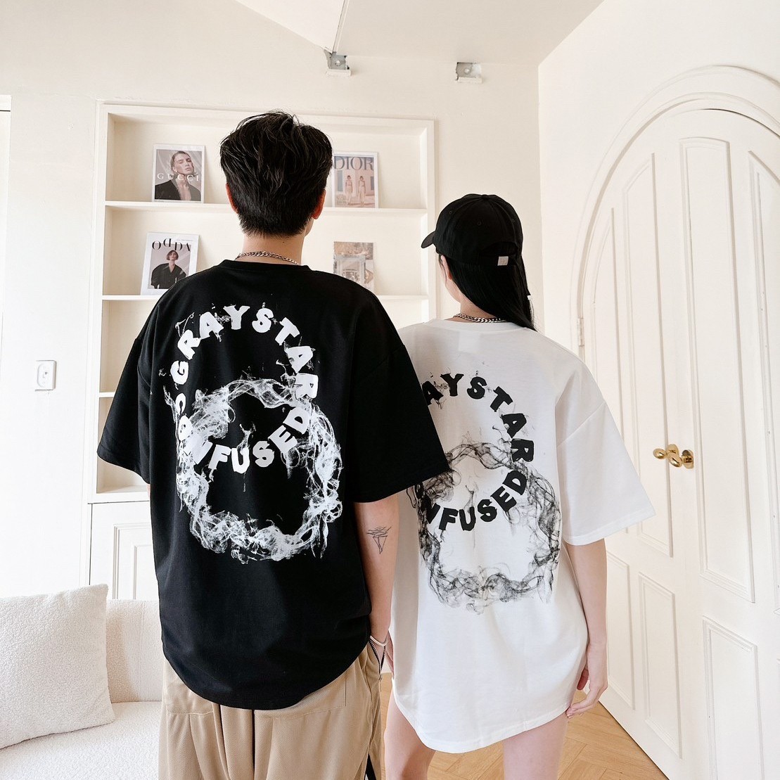 【現貨】環狀煙霧字母短T