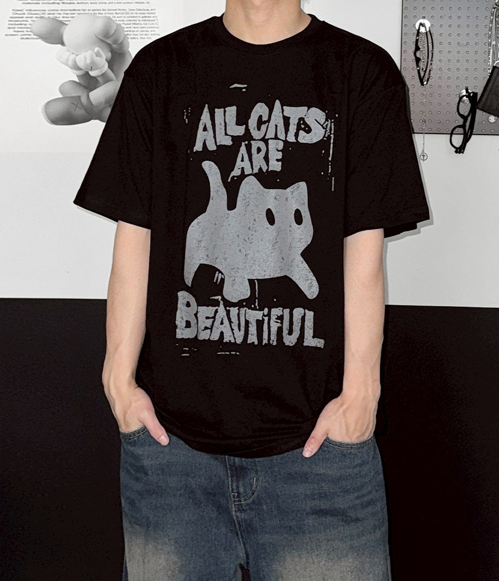 【現貨】QQ趣味小貓短T