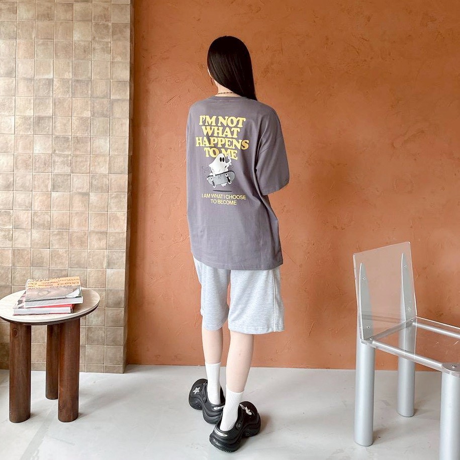 【現貨】IM NOT WHAT HPPENS TO ME幽靈滑板印花短T