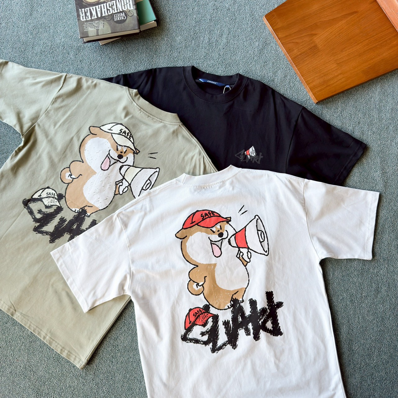 【SORONA® 涼感現貨】柴犬大聲公印花短T