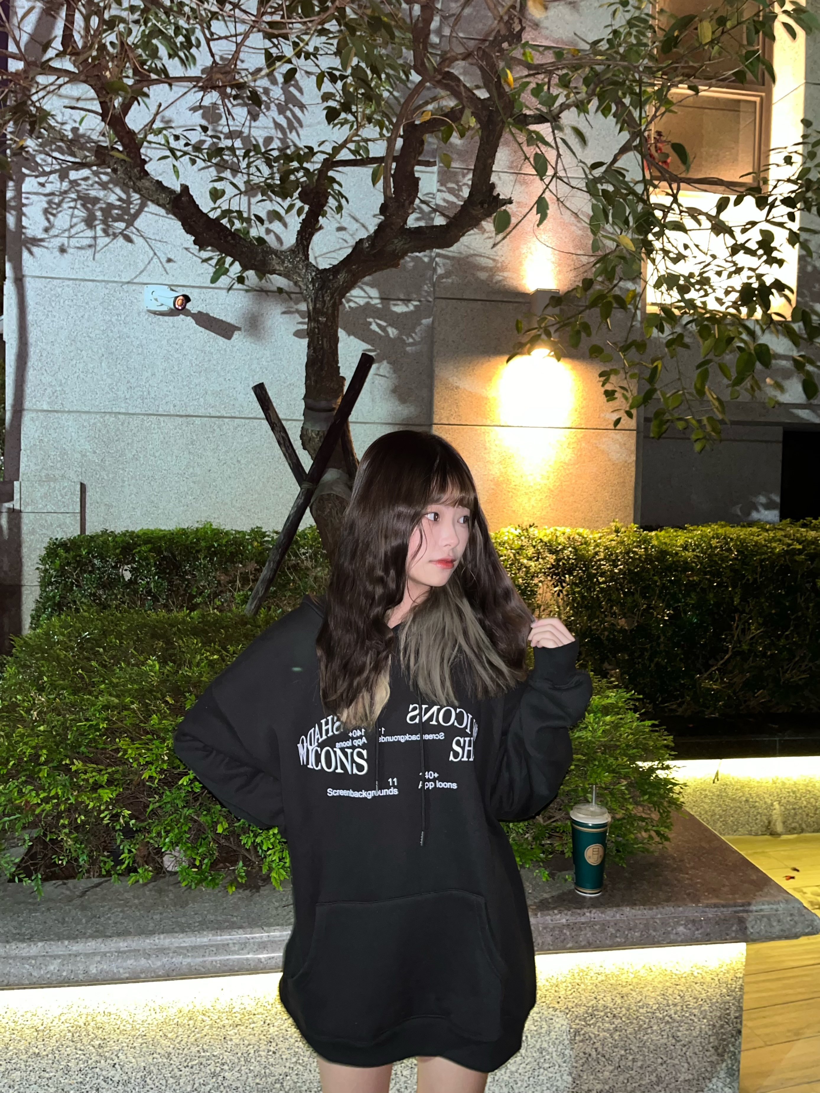 【現貨速發】簡約英文環狀英文帽T