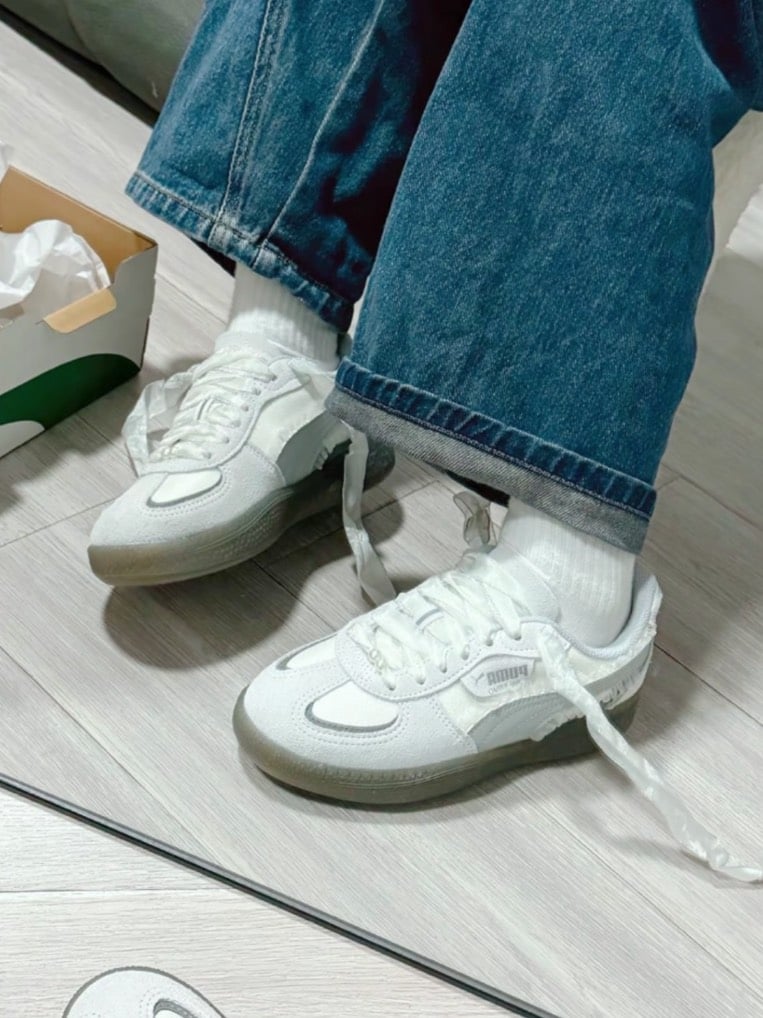 【仙女必拿現貨】PUMA PALERMO 蕾絲花邊麂皮迷霧灰｜401286-01