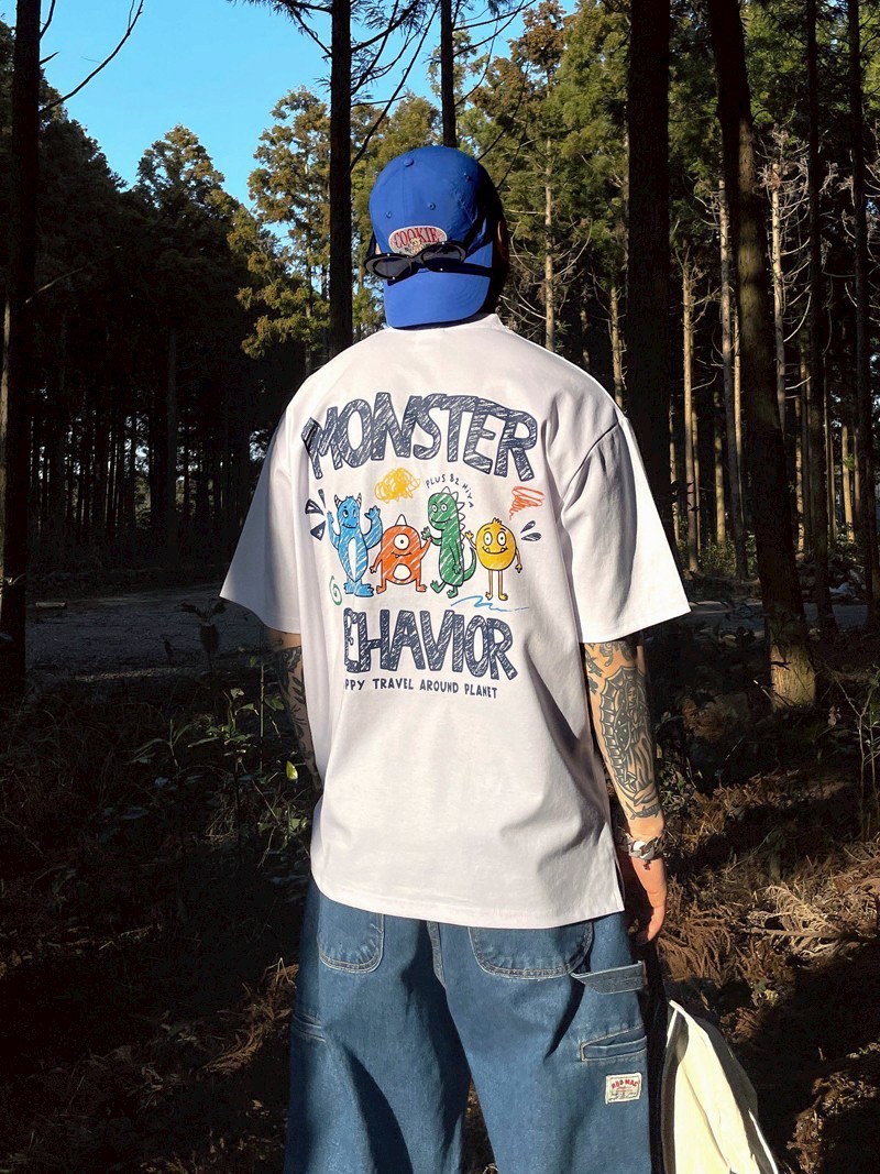 【SORONA® 涼感現貨】MONSTER BEHAVIOR 怪獸插畫印花短T