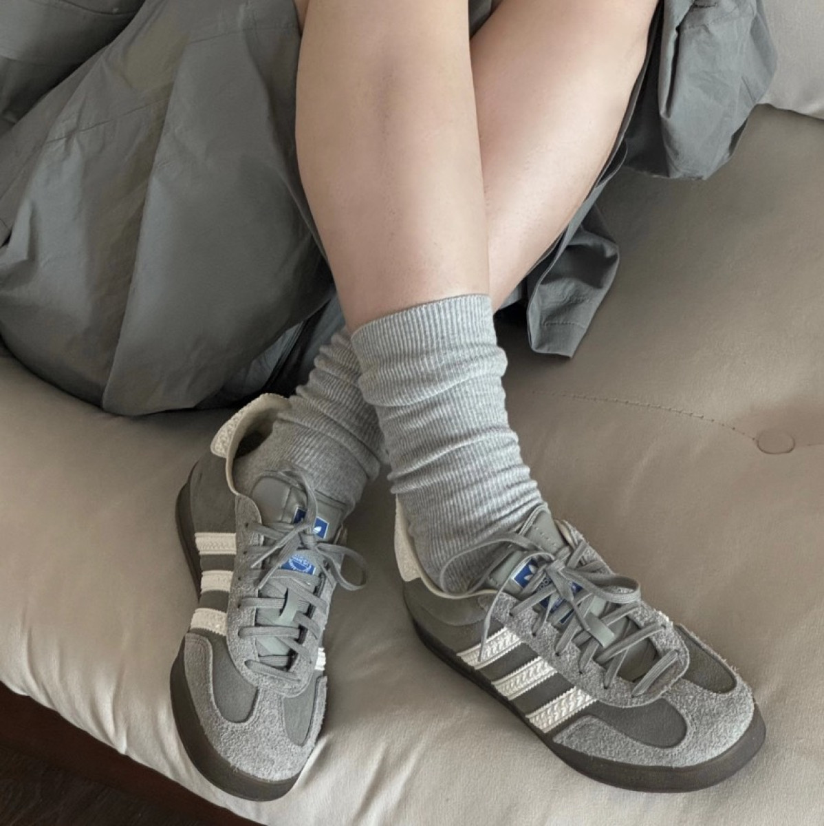 【質感上腳現貨】Adidas Originals Gazelle 水泥灰 煙灰 灰白麂皮 復古德訓鞋 焦糖底｜IF1807