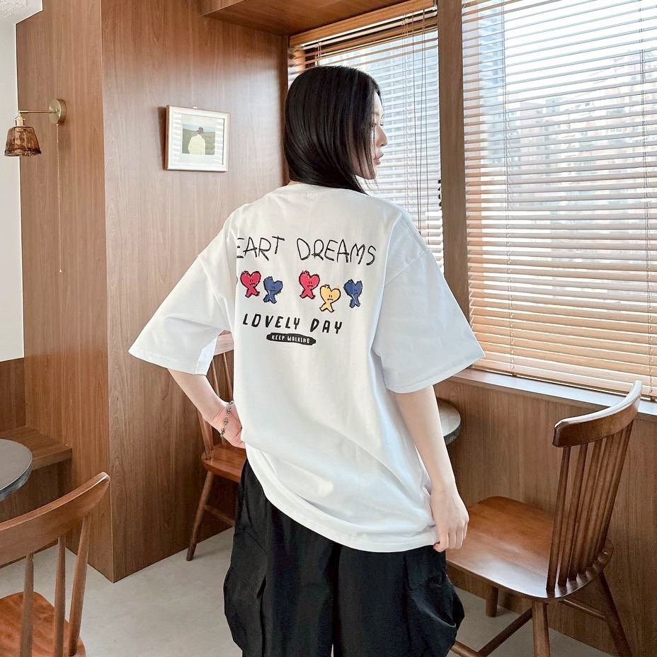 【現貨】HEART DREAMS三色愛心人印花短T
