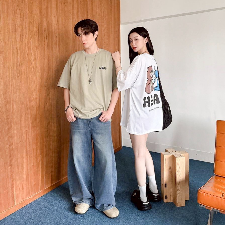 【現貨】HEAT 電扇小熊短T