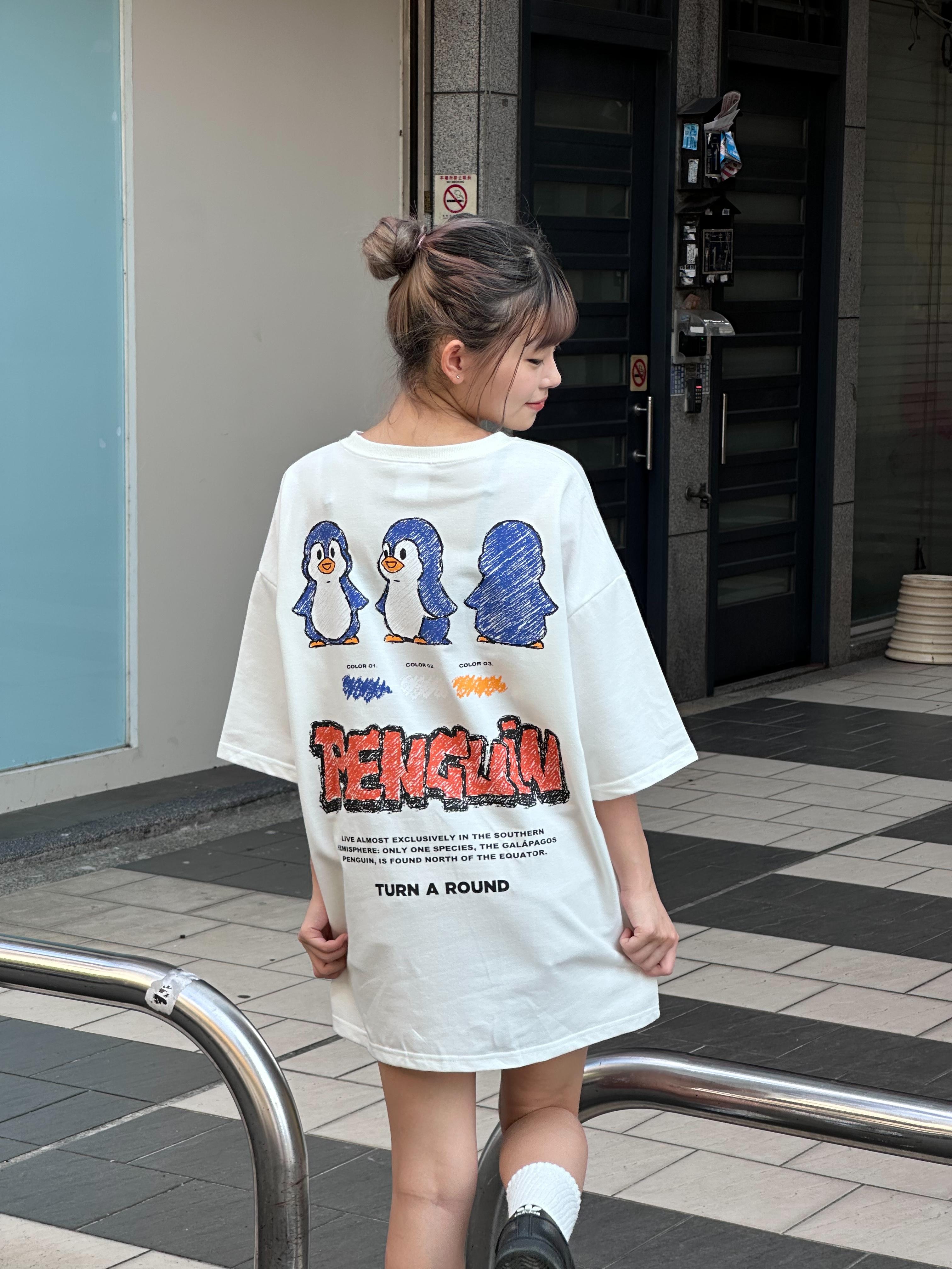 【現貨】PENGuiN塗鴉企鵝印花短T