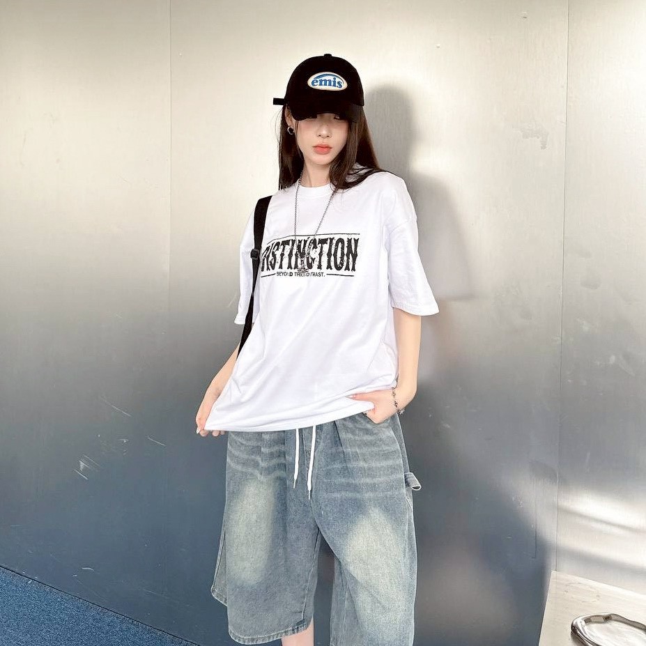 【現貨】Distinction剝落字體美式印花短T