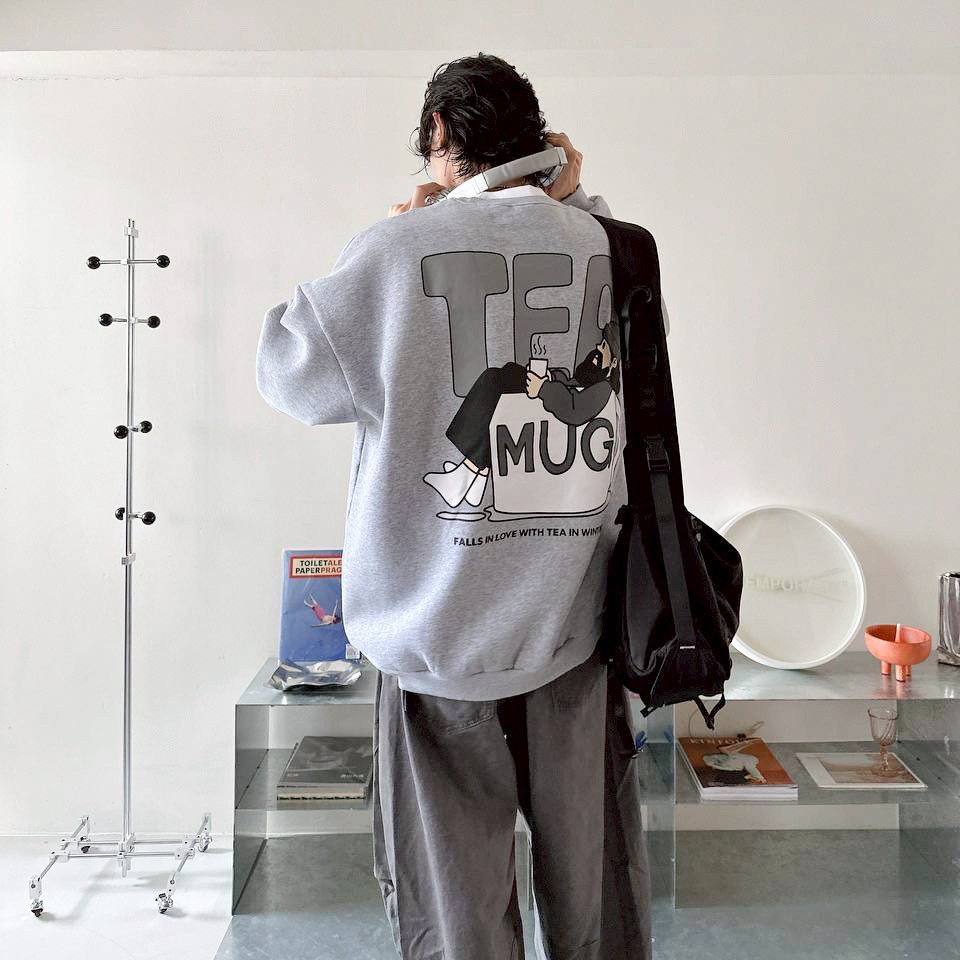 【現貨】TEA  MUG 咖啡杯大叔印花大學T