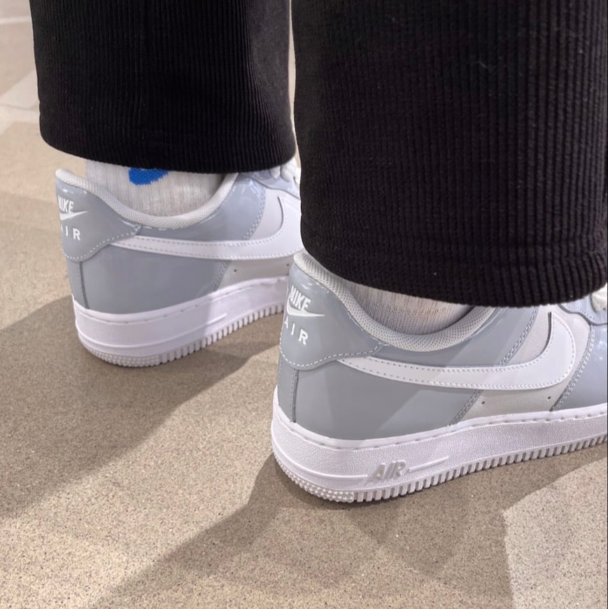 【現貨】Nike Air Force 1 07 LV8 AF1 漆皮冷灰 麻繩鞋帶｜HV9405-001