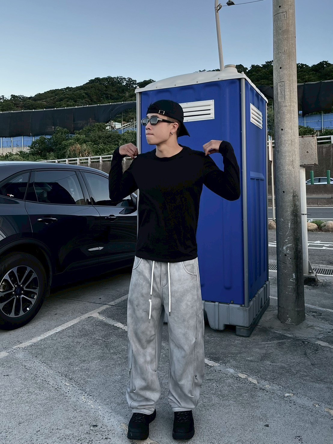 【好穿好看兼具神款】金屬小標刷舊棉褲