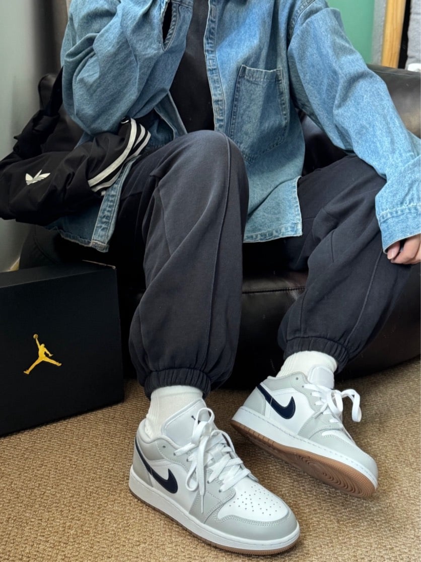 【現貨】Air Jordan 1 Low "Georgetown" GS白灰藍｜553560-146