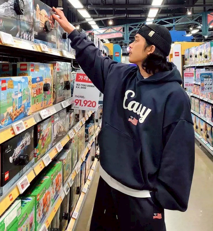 【現貨】Easy美國旗刺繡帽T