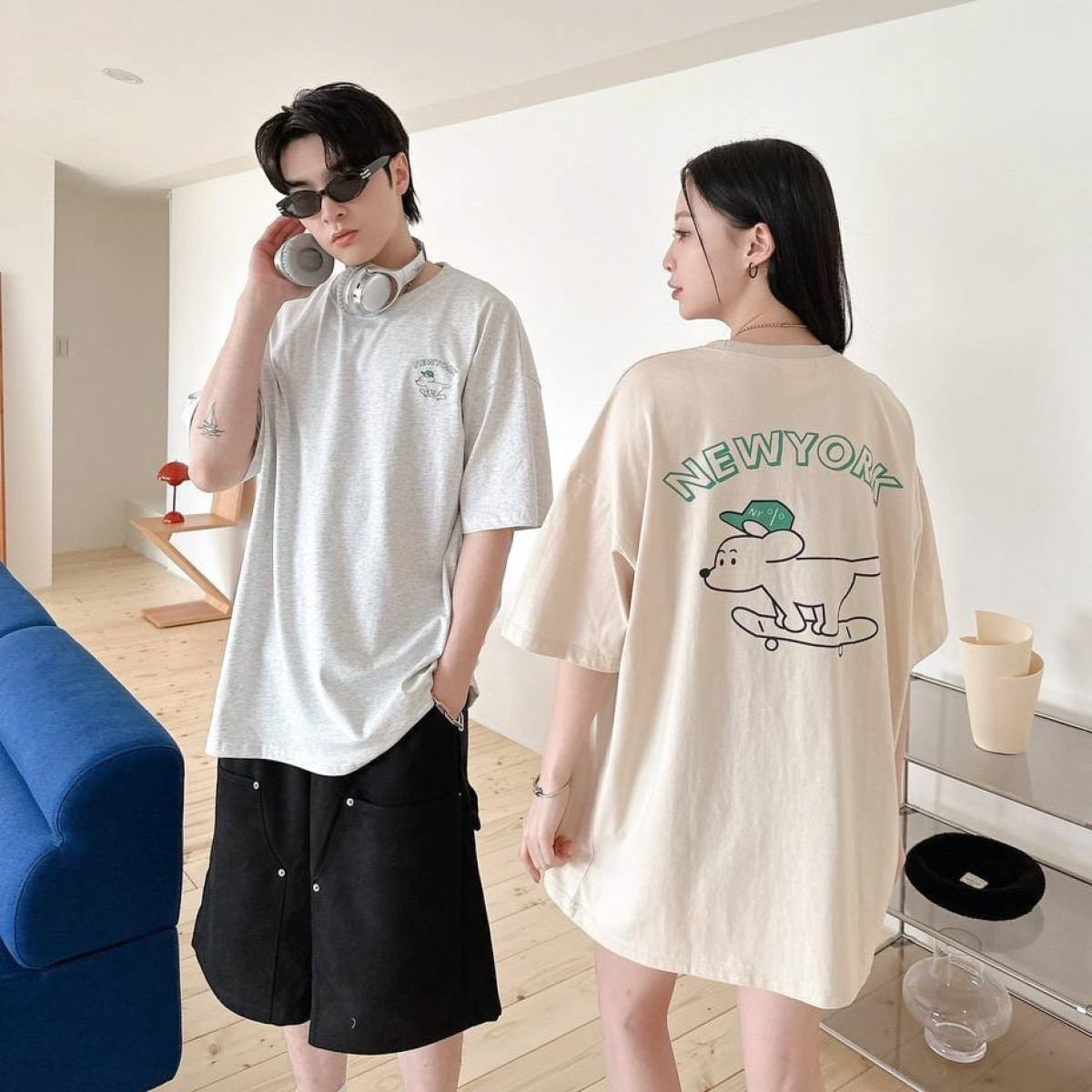 【現貨】NEW YORK滑板狗短T