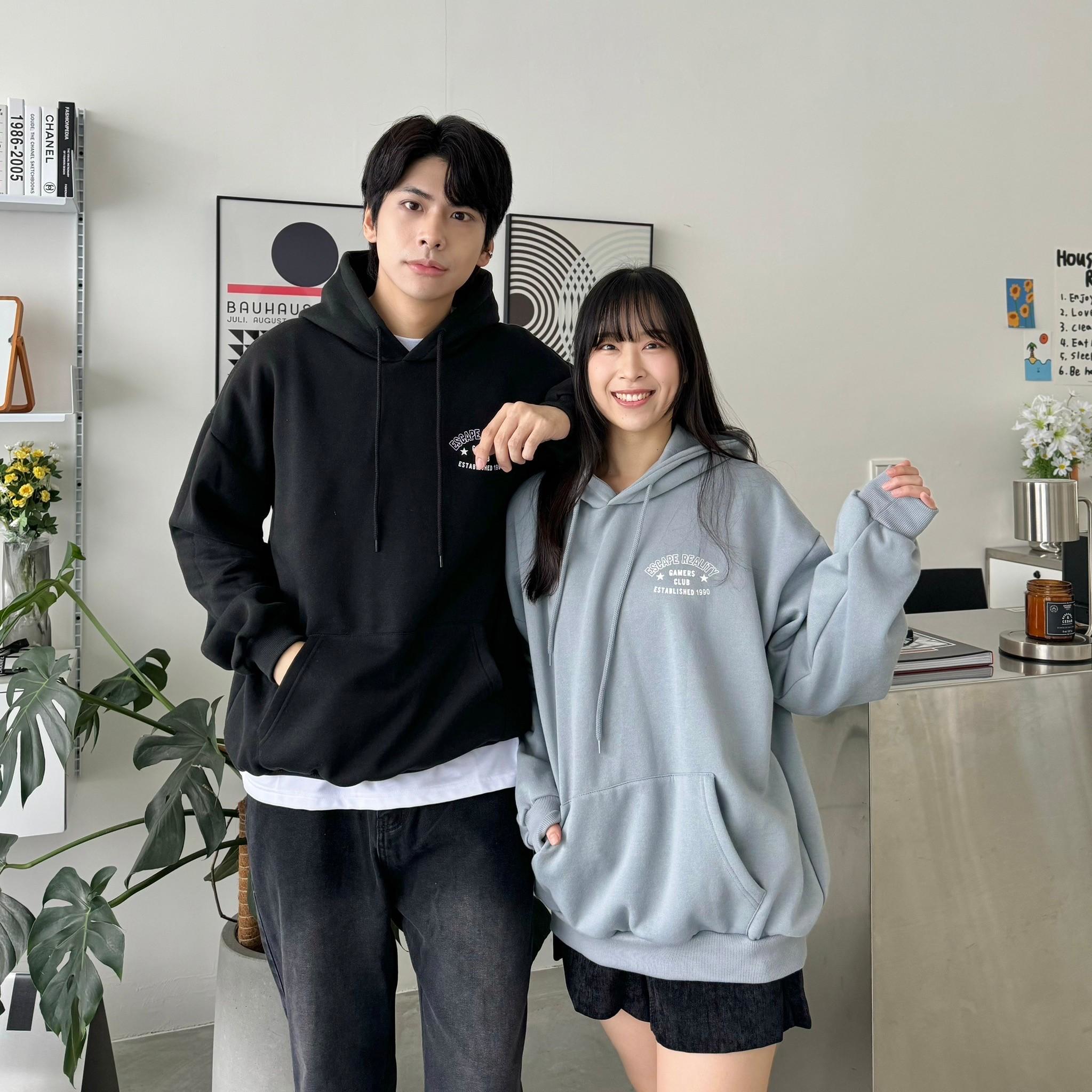 【現貨】復古遊戲搖桿印花刷毛帽T