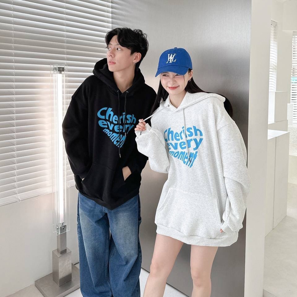 【廠商斷貨最後機會】Cherish every moment愛心英字印花帽T