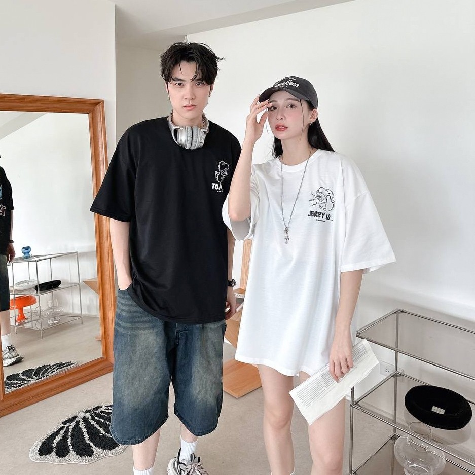 【現貨】TOM&JERRY手繪感印花短T