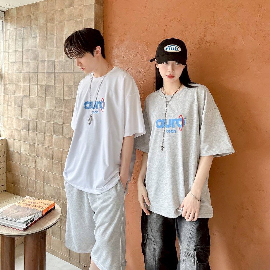 【現貨】aurocean斑駁字印花短T