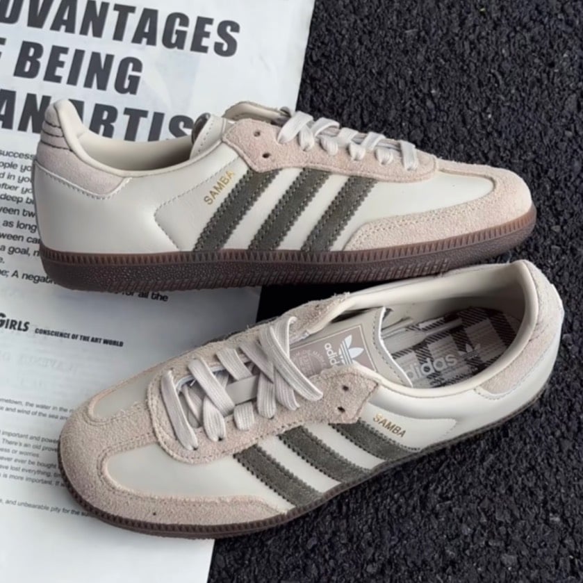 【國外限定!秋冬爆款色】ADIDAS SAMBA OG 抹茶奶灰 焦糖底｜JR0893