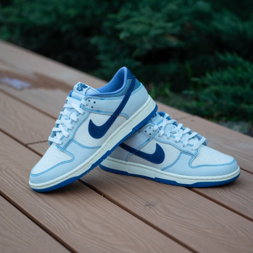 【新款!!】Nike Dunk Low Retro SE "Blue Void" 米藍縫線 編織 渲染 白藍 ｜IB6752-101