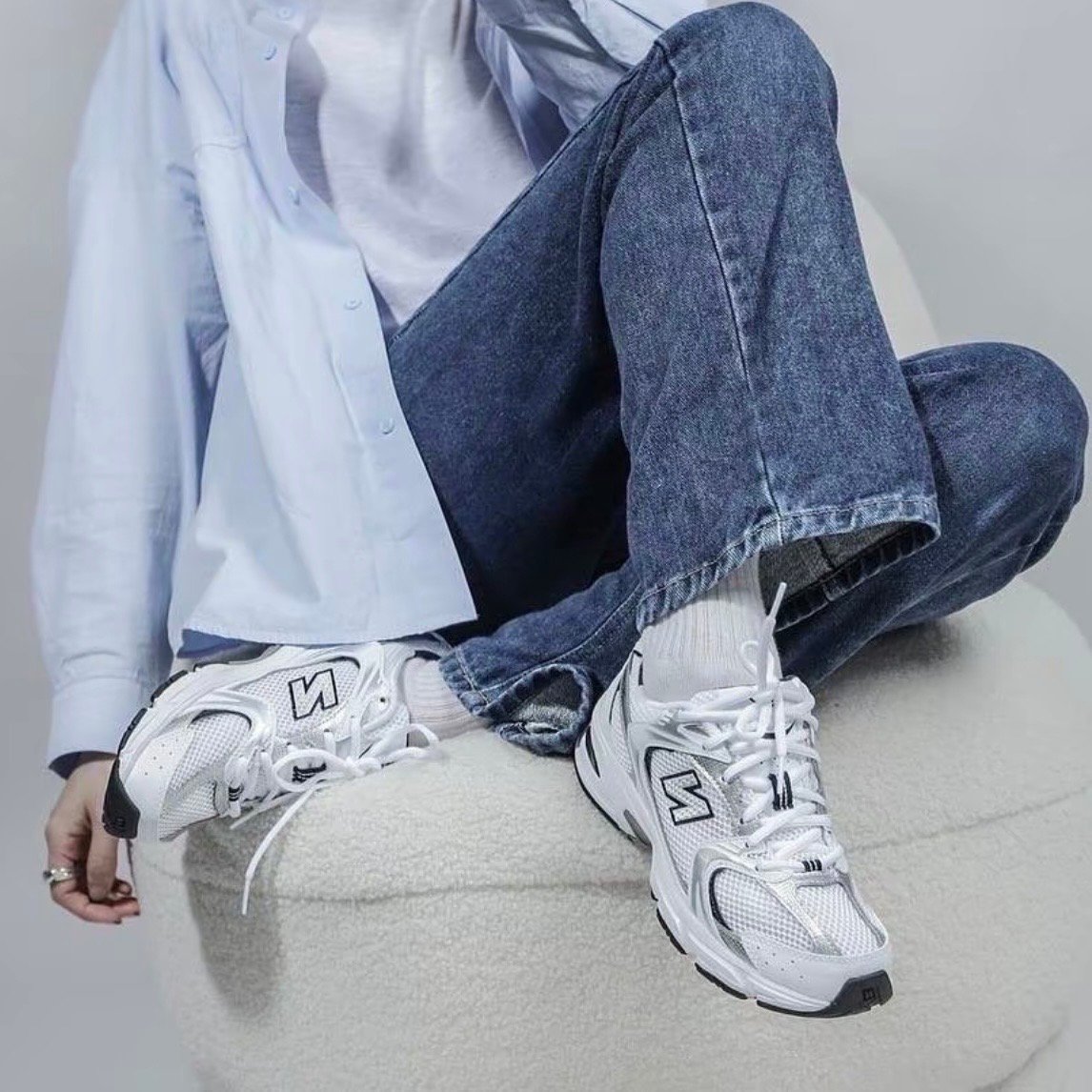 【折扣下殺！】New Balance NB 530 白銀藍｜mr530sg