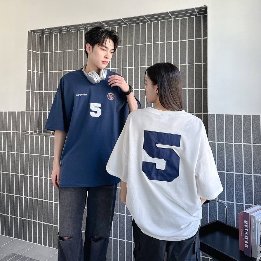 【現貨】Aurocean刺繡數字短T