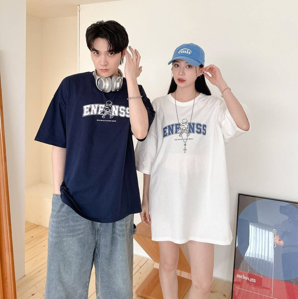 【現貨】ENENSS滑板小子印花短T