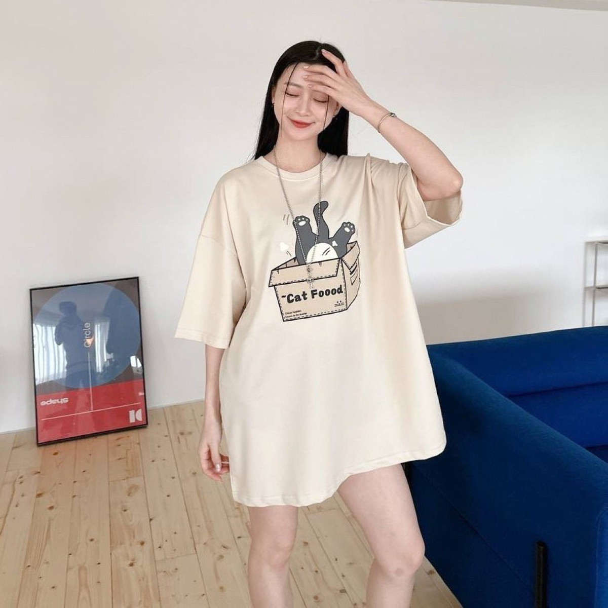 【現貨】Cat Food跌倒貓咪短T