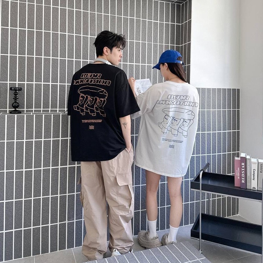 【現貨】BEAR VACATION鏤空字體小熊短T