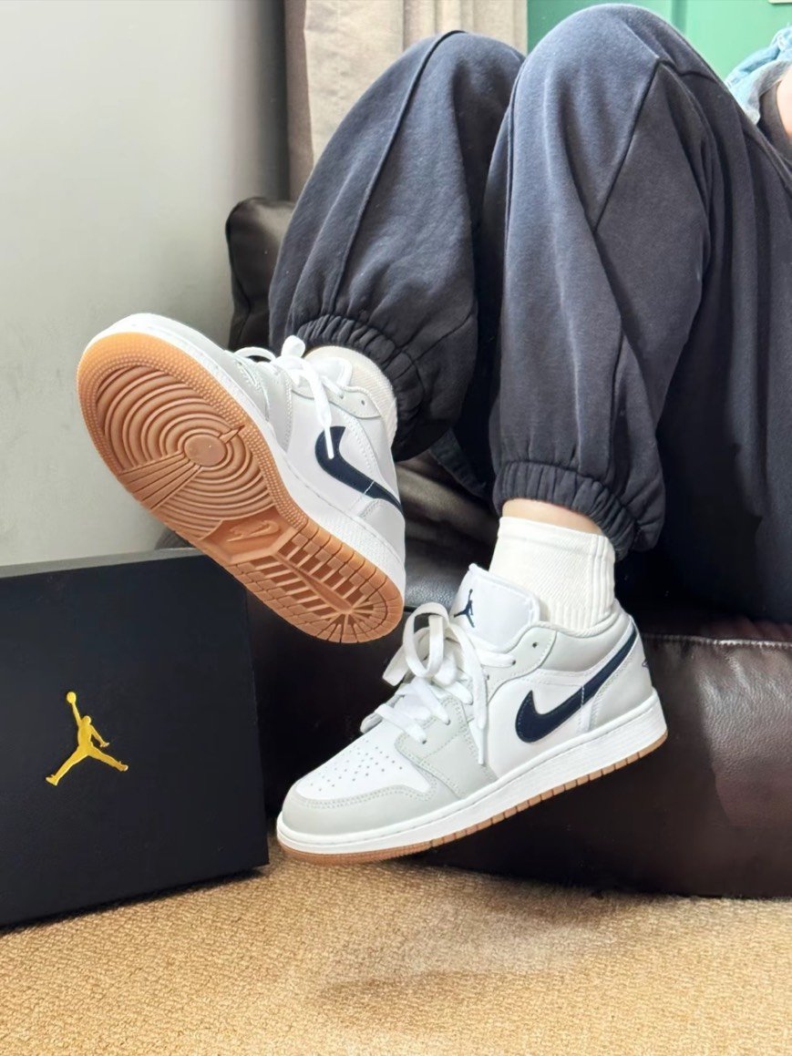 【現貨】Air Jordan 1 Low "Georgetown" GS白灰藍｜553560-146