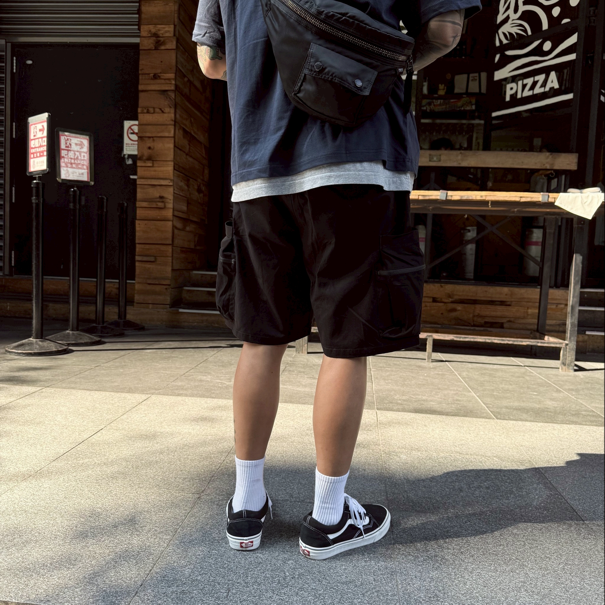 【現貨】質感古著抗撕裂機能短褲