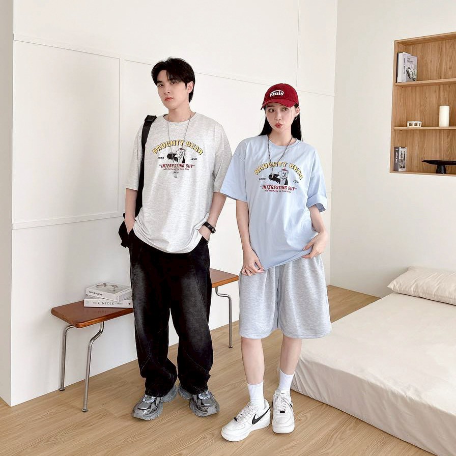 【現貨】NAUGHTY BEAR小熊畫家印花短T