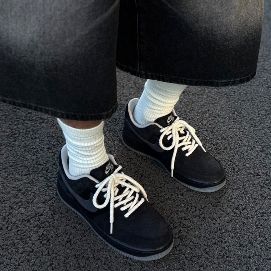 【限定!新款】現貨NIKE AIR FORCE 1 冰晶黑灰麂皮 男款｜IQ9791-001