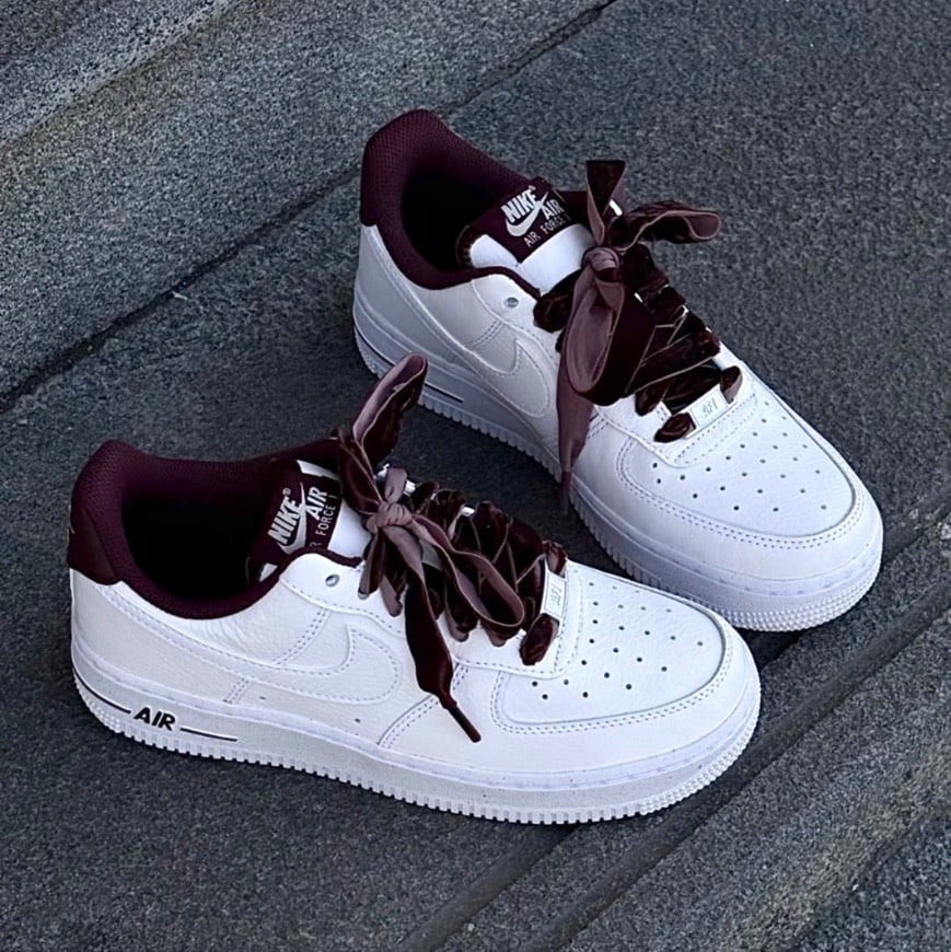 【限量🔥秋季限定新色】🍷Nike Air Force 1 Vintage 酒紅絲綢緞帶 純白酒紅 女款｜HV4403-600