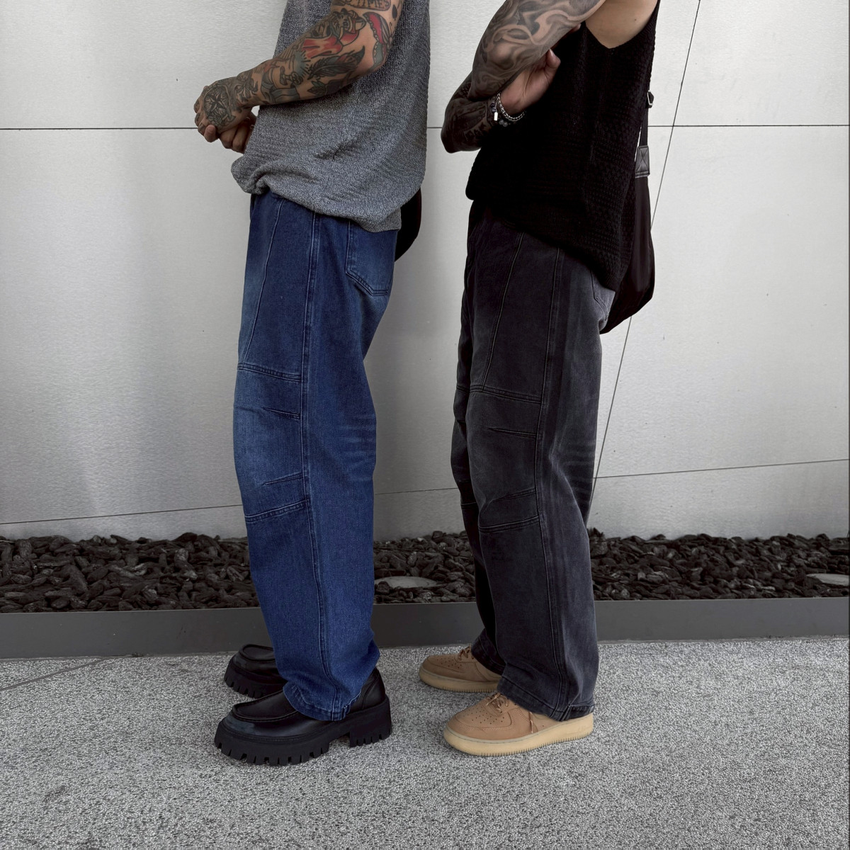 【潮流頂級現貨】街頭重磅水洗寬鬆BAGGYJEANS