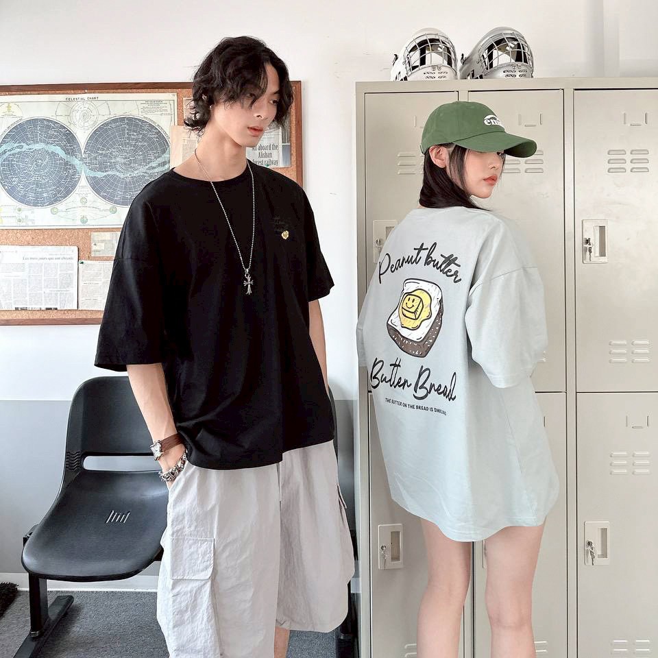 【現貨】笑臉奶油吐司印花短T