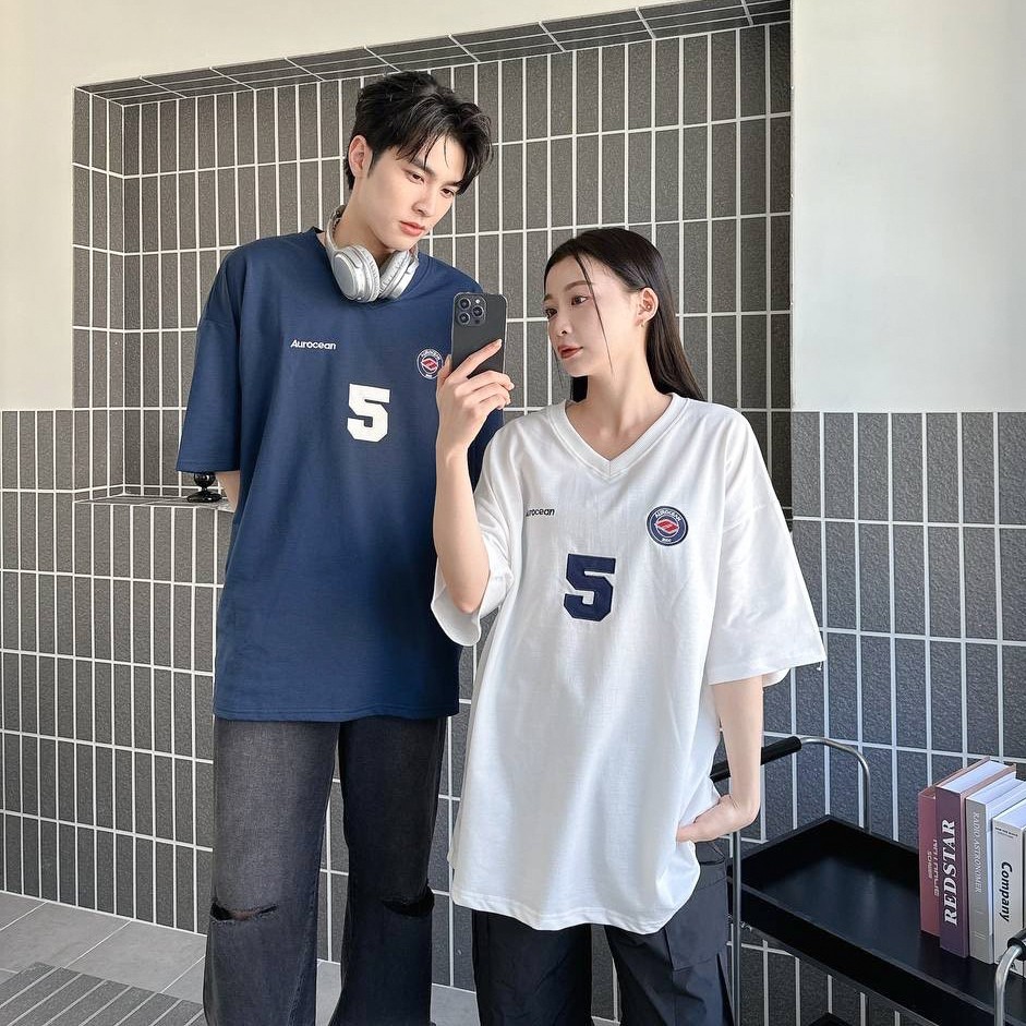 【現貨】Aurocean刺繡數字短T